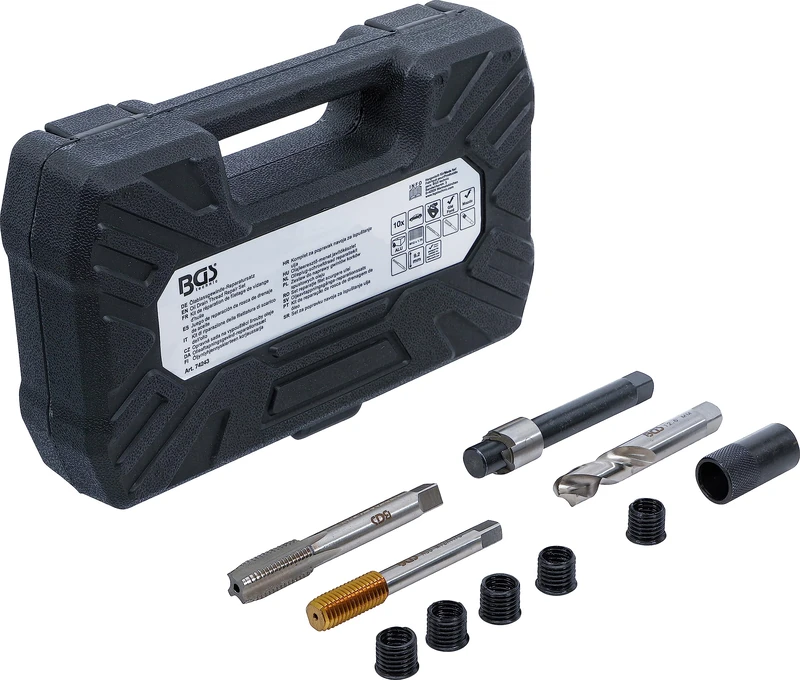 BGS 74243 | Repair Kit for Oil Drain Thread | for Aluminum Oil Pans | M12 x 1.75 mm