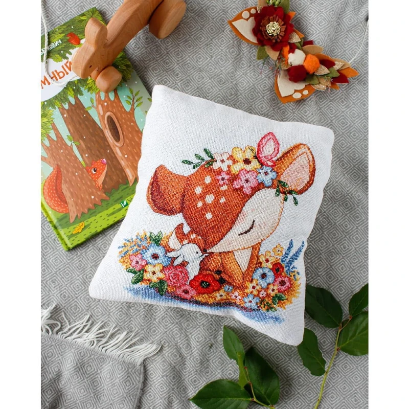 Abris Art AHP-008 Cross Stitch Embroidery Set, Cotton, Multi-Colour, 30 x 21 cm