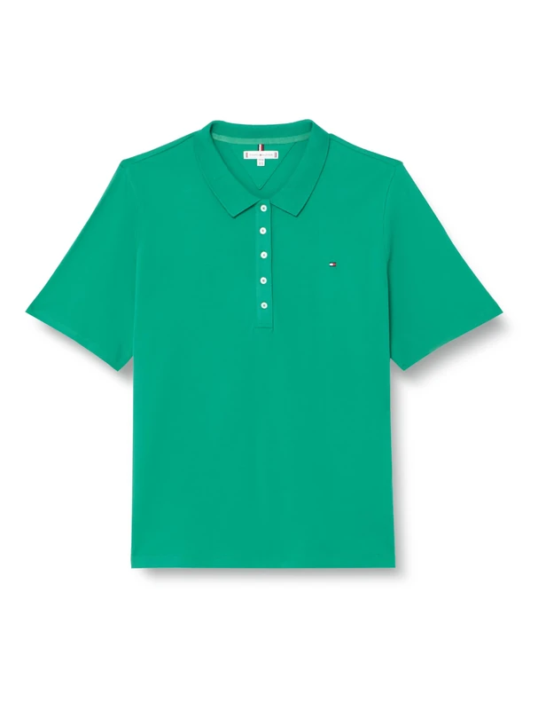 Tommy Hilfiger Women's CRV 1985 Reg Pique Polo Ss Ww0ww39597 S/S Polos, Green (Olympic Green), 48 - Image 1