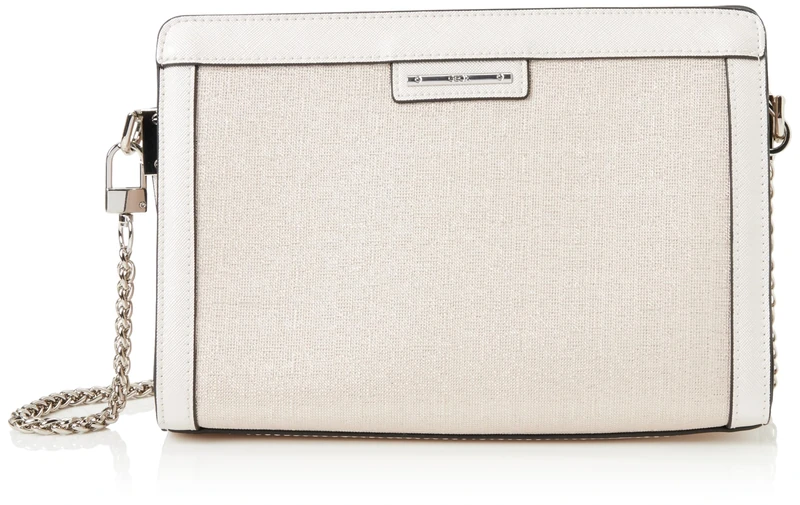 Geox Women's D Grouthy A Bag, Skin/Silver, cm 26 x 10 x 17