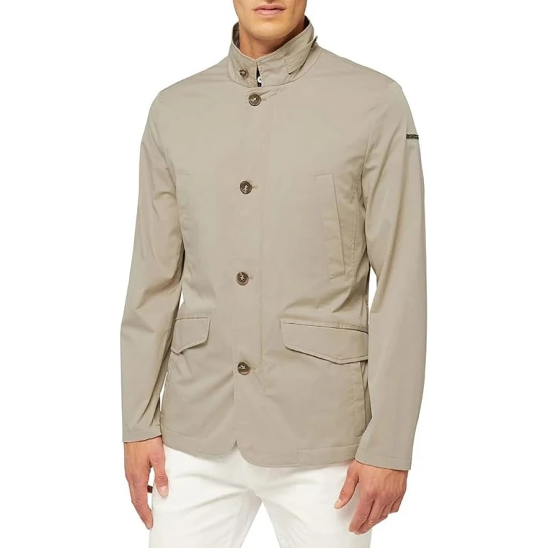 Geox Men's M Eolo overjacket Jacket, Agave Green, 52