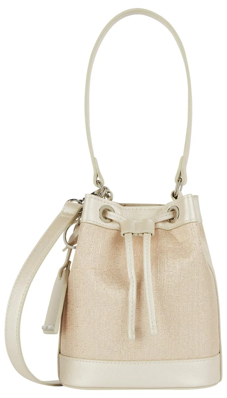 Geox Women's D Gerania A Bag, Skin/Silver, cm 16 x 10 x 19,5