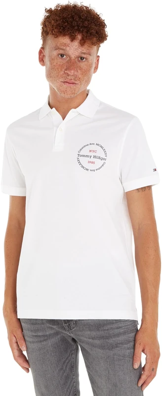 Tommy Hilfiger Men Hilfiger Roundle Reg Polo S/S Polos, White, S