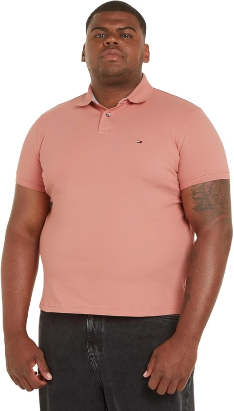 Tommy Hilfiger Men 1985 Short-Sleeve Polo Shirt Regular Fit, Pink (Teaberry Blossom), XS