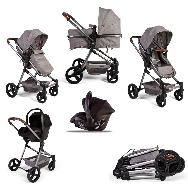 Red Kite Push Me Savanna i Travel System Including i-Size Infant Carrier Car Seat - Graphite