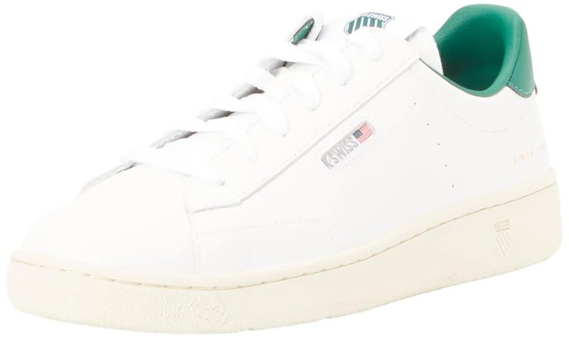 K-Swiss Men's Slammklub CC Trainers, Wht/Aventurine/Vintg, 44.5 EU