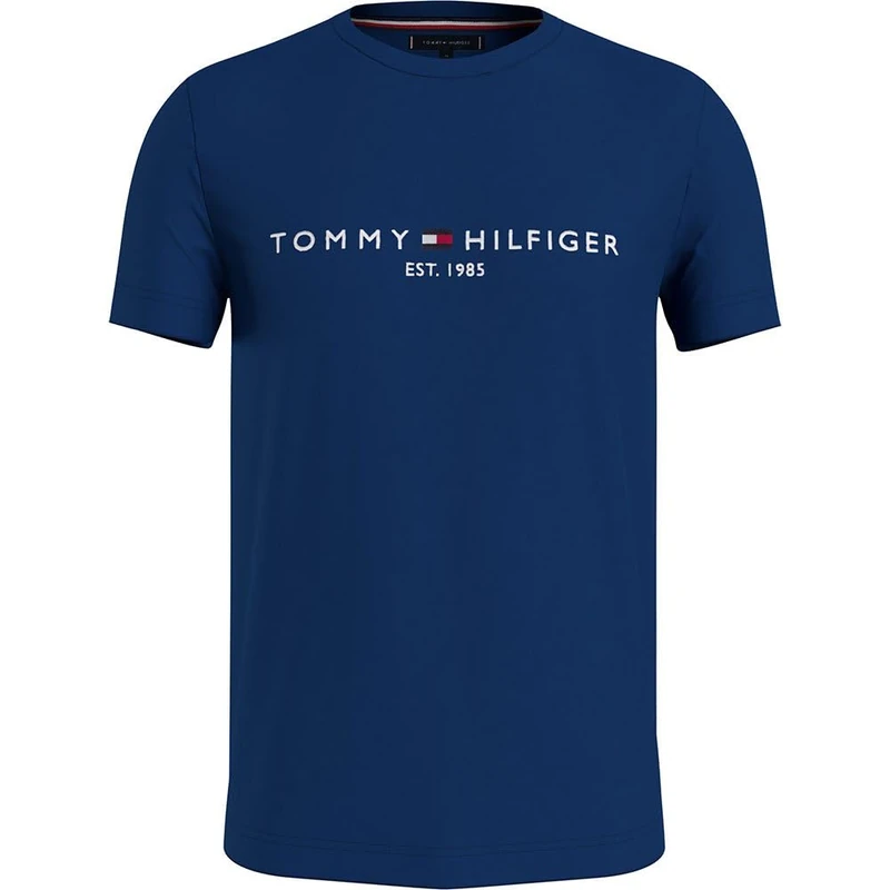Tommy Hilfiger Men Tommy Logo Tee S/S T-Shirts, Blue, S