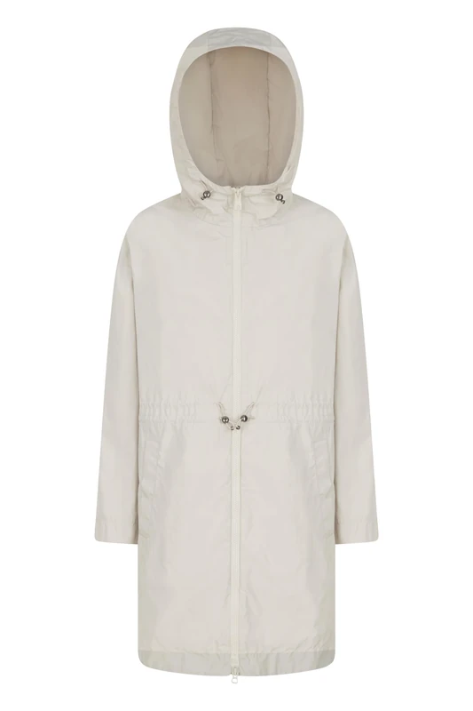Geox Women's W Bulmya Long Parka Jacket, Moonbeam, 36