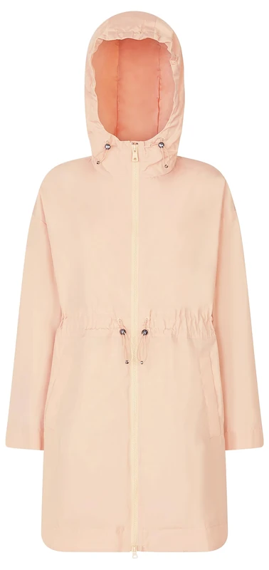 Geox Women's W Bulmya Long Parka Jacket, Cameo Rose, 36