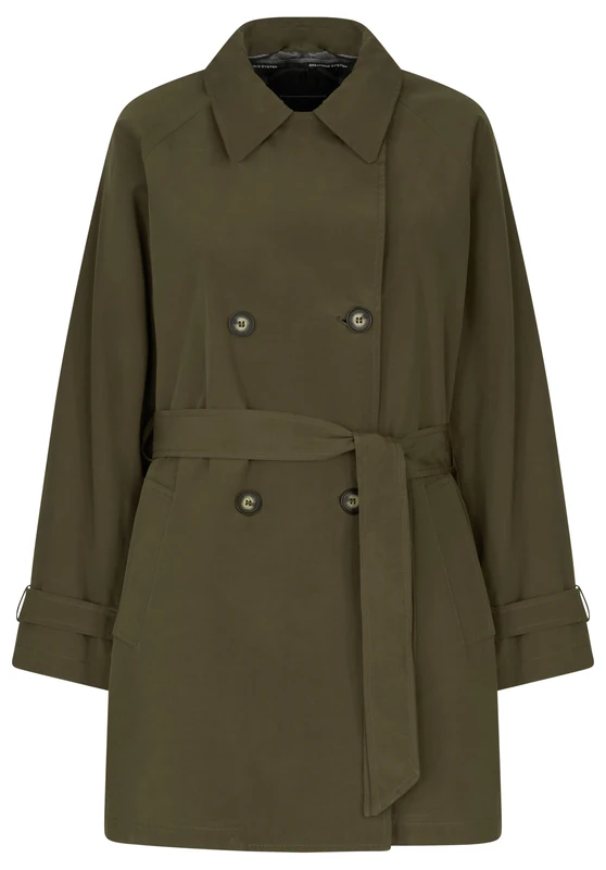 Geox Women's W Ilde Trench Jacket, Winter Moss, 46