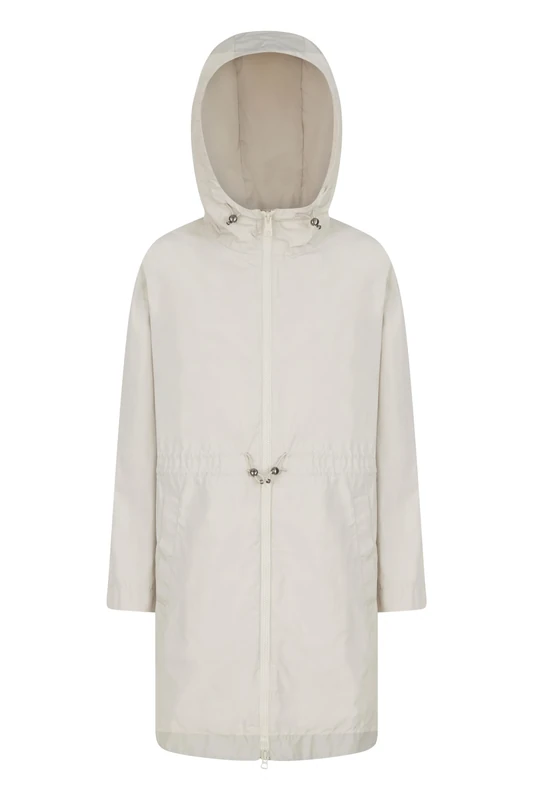 Geox Women's W Bulmya Long Parka Jacket, Moonbeam, 38