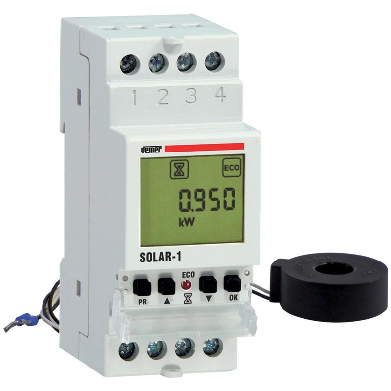 VEMER VE794000 SOLAR-1 - Load Control Unit, Tool for Maximising Direct Energy Consumption, Made by Solar Panels of Photovoltaic Systems, White - Image 1