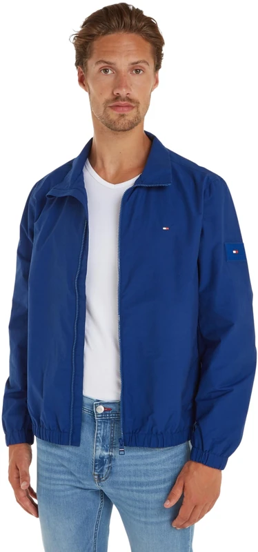 Tommy Hilfiger Men's Cl Stand Collar Blouson Mw0mw34956 Woven Jackets, Blue (Anchor Blue), M - Image 1