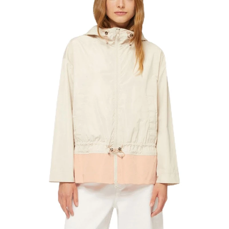 Geox Women's W Bulmya Parka Jacket, Moonbeam/cameo rose, 48