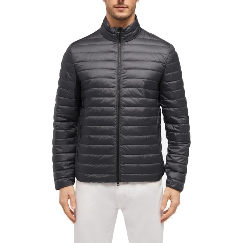 Geox Men's M Dereck Short Jacket, Smoked Pearl/Black, 56