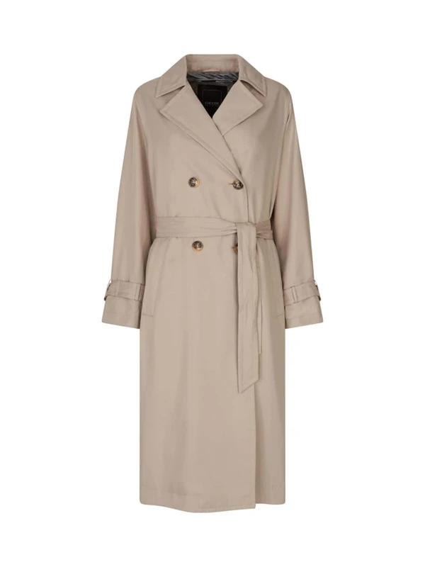 Geox Women's W Topazio Trench Jacket, Nougat, 46