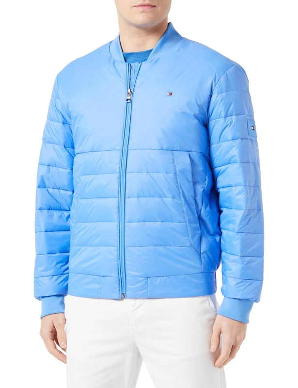 Tommy Hilfiger Men's PACKABLE RECYCLED QUILT BOMBER Blue Spell XS - Image 1