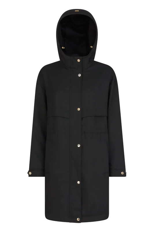 Geox Women's W Topazio Parka Jacket, Black, XS