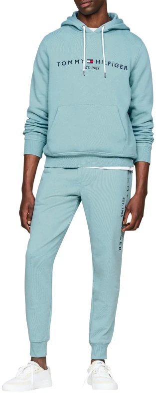 Tommy Hilfiger Men's TOMMY LOGO HOODY Sleepy Blue XS