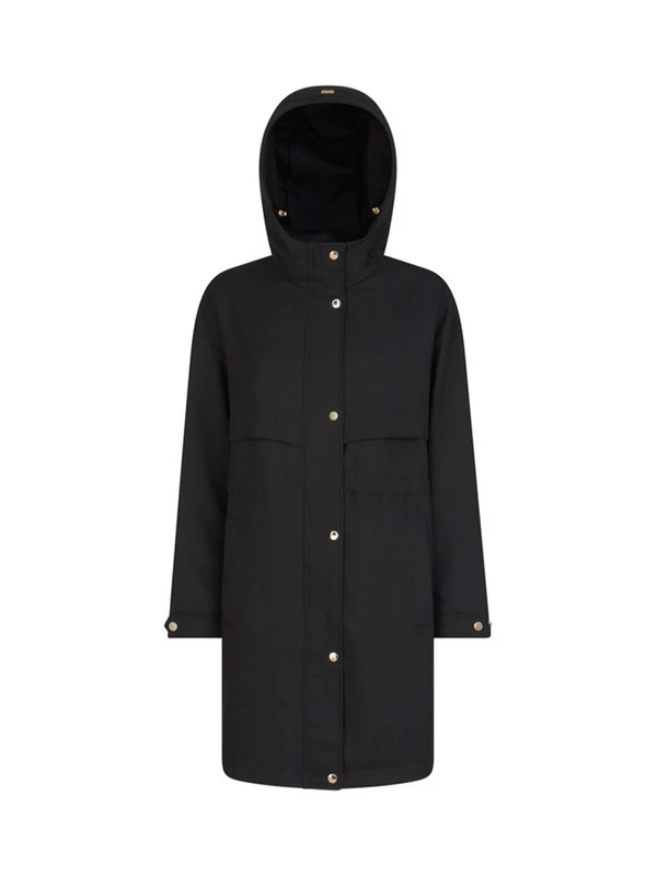 Geox Women's W Topazio Parka Jacket, Black, EU 34, black, 8