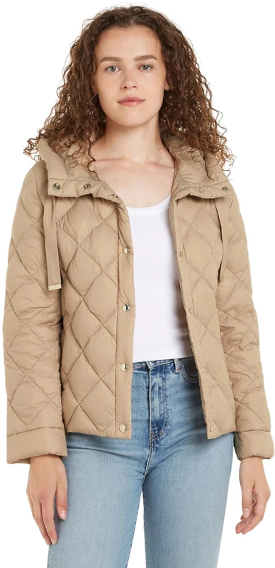 Tommy Hilfiger Women Down-filled Jacket Classics Winter, Beige (Beige), XXL