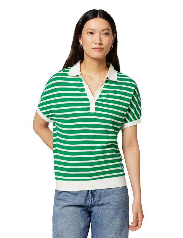 Tommy Hilfiger Women's RLX Lyocell SMD Polo Ss Ww0ww41889 S/S Polos, Green (Breton Ecru/Olympic Green), M
