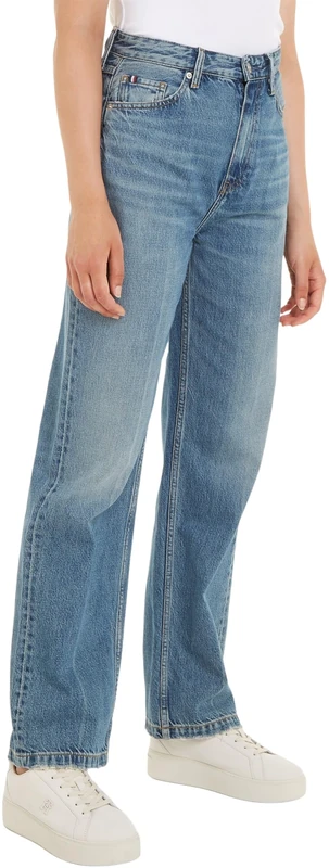 Tommy Hilfiger Women Jeans Relaxed Straight High Waist, Blue (Will), 34W/30L