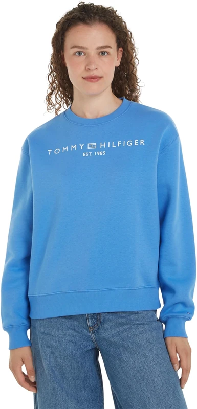 Tommy Hilfiger Women Sweatshirt without Hood, Blue (Blue Spell), XXS