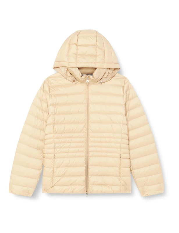 Geox Women's W Jaysen Hood Jacket, Brown Rice, 40