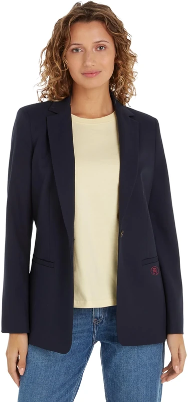 Tommy Hilfiger Women’s Regular Fit Elegant Core Blazer, Blue (Desert Sky), 6