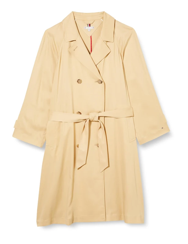 Tommy Hilfiger Women's Tencel Blend Fluid Trench - Beige 54