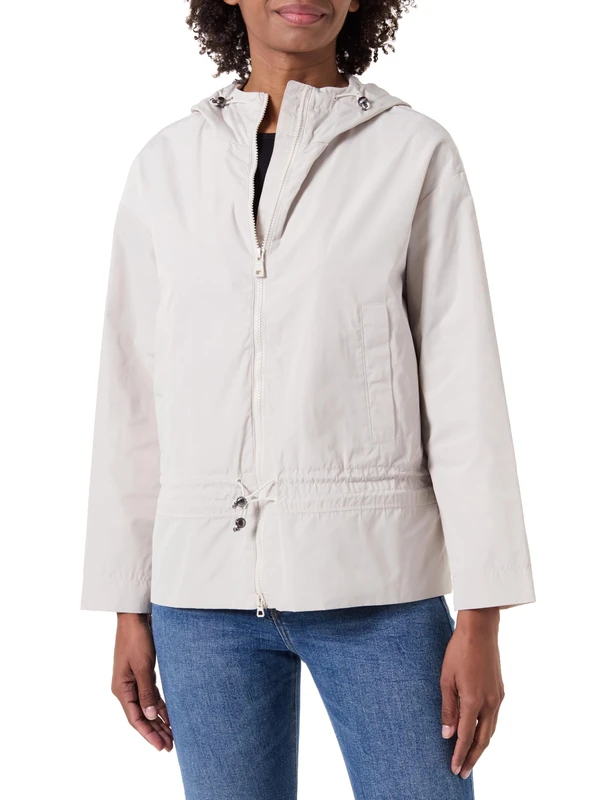 Geox Women's W Bulmya Parka Jacket, Moonbeam, 44