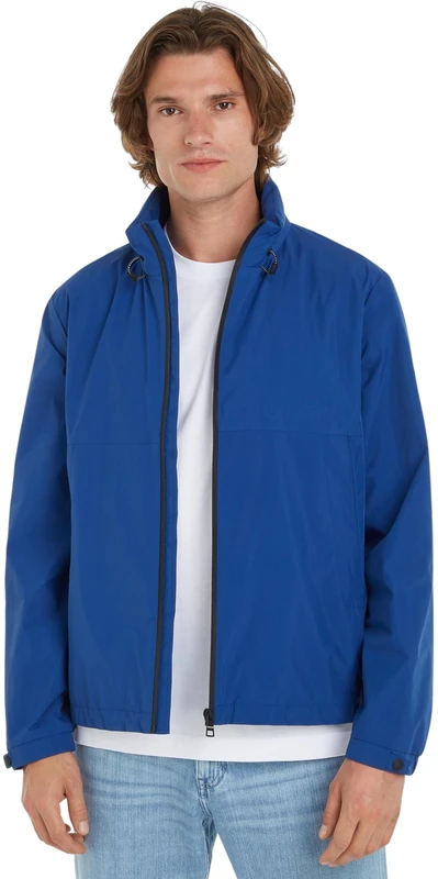 Tommy Hilfiger Men's Portland Stand Collar Jacket Mw0mw34454 Woven Jackets, Blue (Anchor Blue), XL