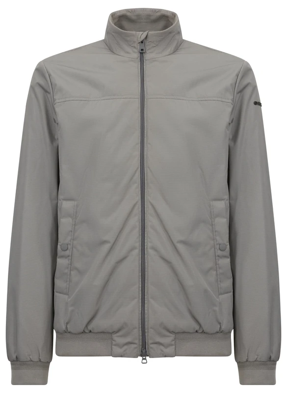 Geox Men's M Litio Bomber Jacket, Moonstruck/Shark SK, 48