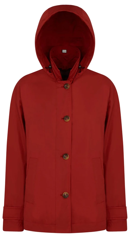 Geox Women's W Anyweco Parka Jacket, Tomato, XS