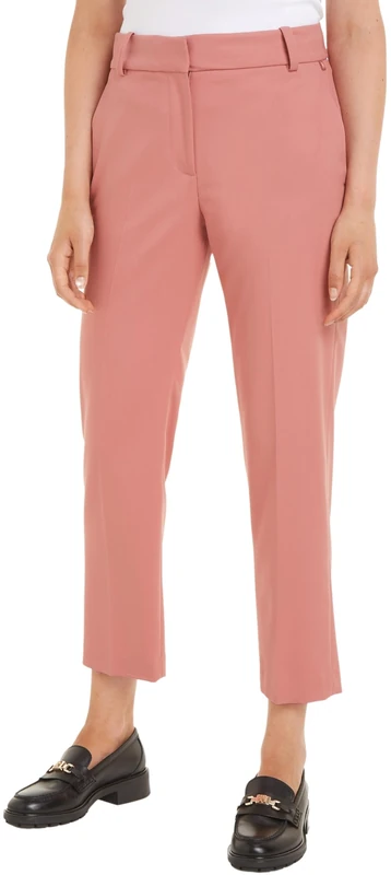 Tommy Hilfiger Women Trousers Slim Fit Chino, Pink (Teaberry Blossom), 34