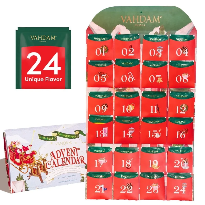 Limited Edition - Advent Calendar 2026 Tea Bags Folding Gift Set | 24 Unique Flavors - Holiday Tea Gift Box | Christmas Advent Calendar 2026 for Adults, Advent Calendar 2026 Adult Women and Men