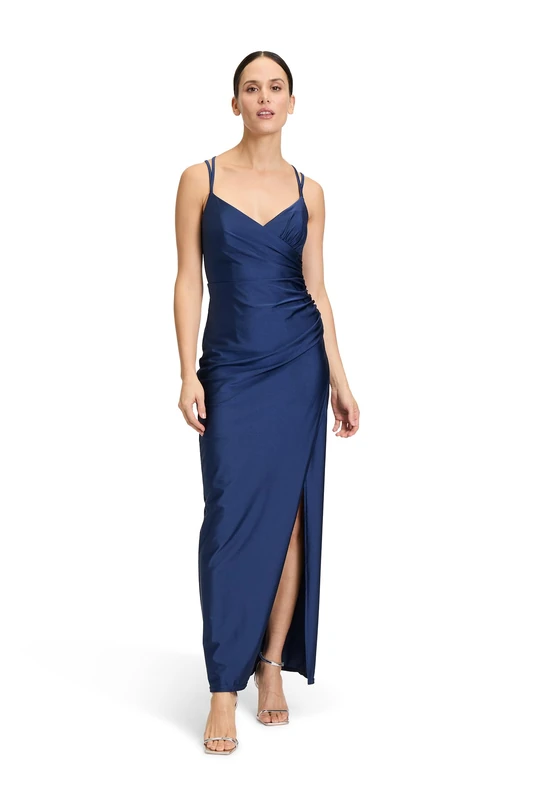 Vera Mont Women's 2553/4091 Dress, Festival Blue, 6