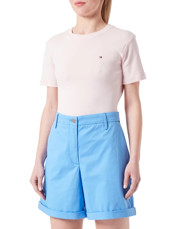 Tommy Hilfiger Women Shorts Mom Fit Chino, Blue (Blue Spell), 44