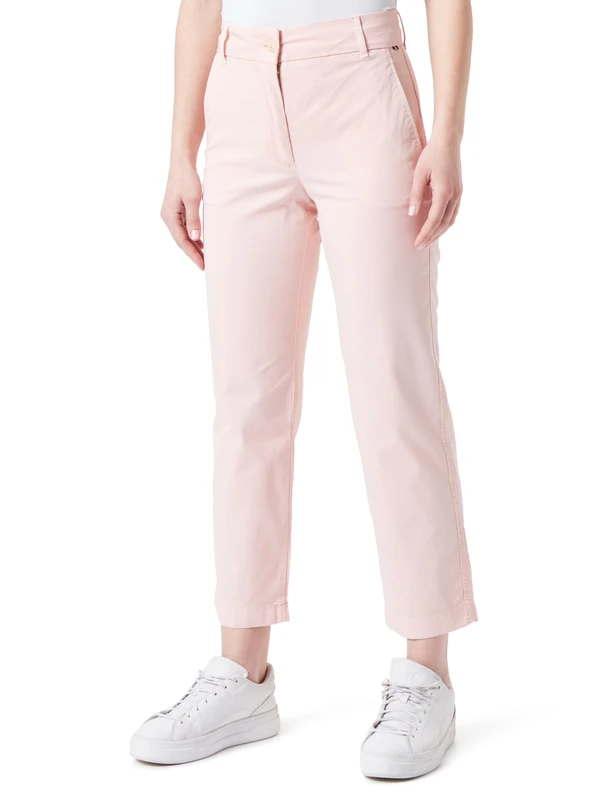 Tommy Hilfiger Women Trousers Slim Fit Chino, Pink (Whimsy Pink), 32