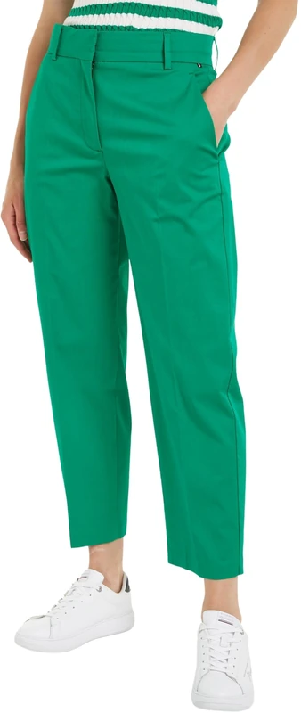 Tommy Hilfiger Women Trousers Slim Fit Chino, Green (Olympic Green), 44