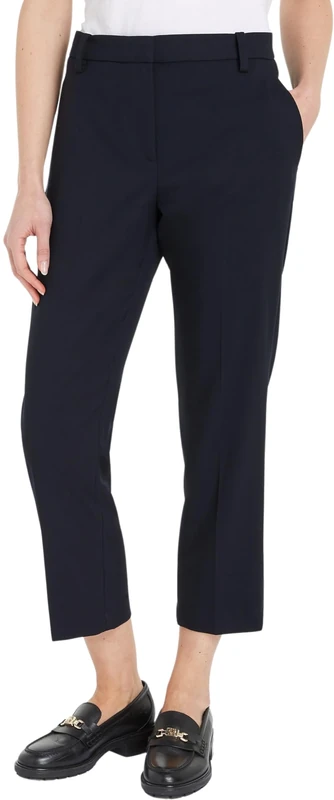 Tommy Hilfiger Women's Mid Core Slim Fit Straight Chinos, Blue (Desert Sky), 4