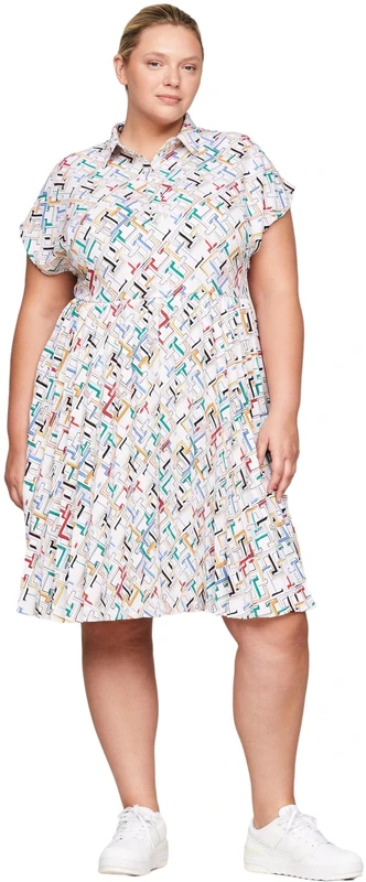 Tommy Hilfiger Women's Monogram Print Polo Dress - Multi