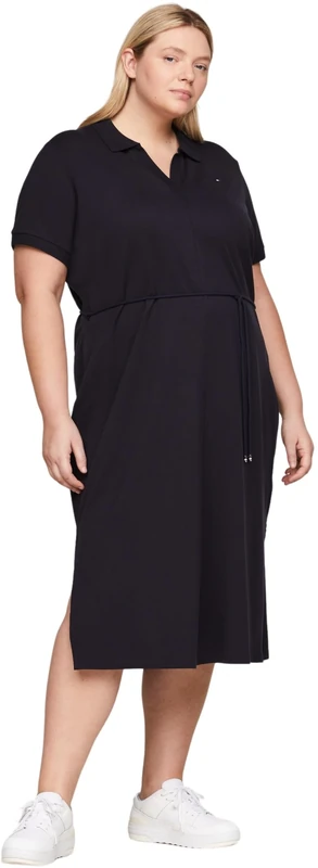 Tommy Hilfiger Women Polo Dress Midi Short-Sleeve, Blue (Desert Sky), M