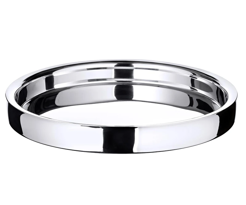 EDZARD Alaska Serving Tray Stainless Steel Round (Diameter 40 cm)