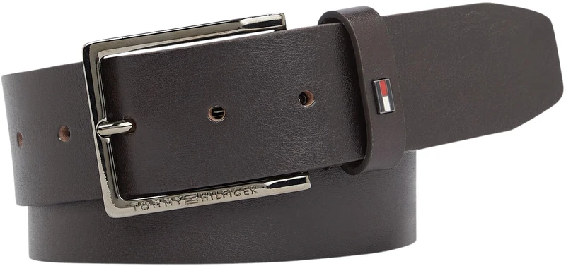 Tommy Hilfiger Men Belt Oliver 4.0 Ext Leather, Brown (Testa Di Moro), 85 cm