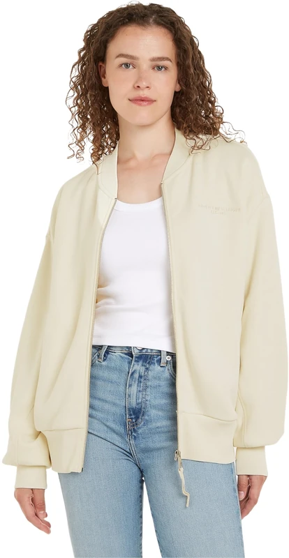 Tommy Hilfiger Women's Muted GMD HWK Zipup Jacket Calico L-XL