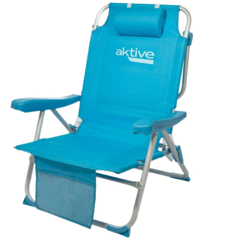 BigBuy Productos de hogar 12858 Chair, Aluminium, Blue, Standard