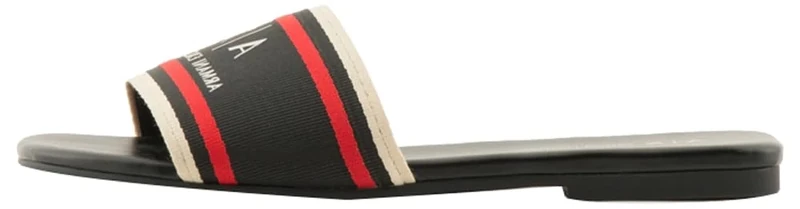 Armani Exchange Women's Thin Sandal, Black, 2.5 UK