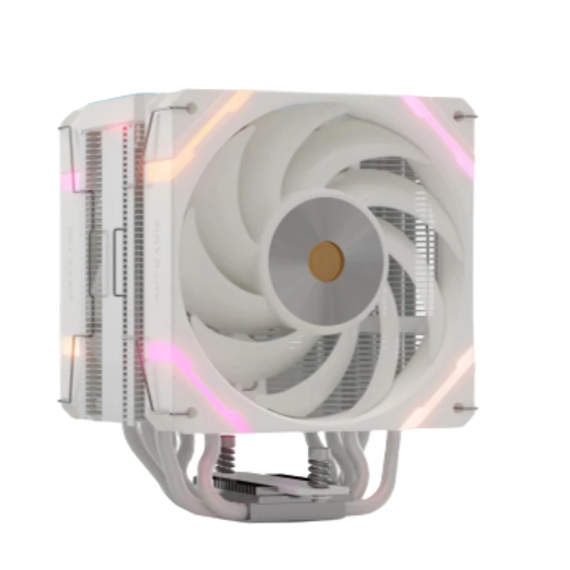 Valkyrie Vind SL125 CPU Air Cooler – 2×120mm ARGB PWM Fans (Standard + Reversed) – 230W TDP – 6 Copper Heatpipes – AMD AM5, AM4 – INTEL LGA 1851, 1700, 1200/1151 Compatible – Sync Ready | White